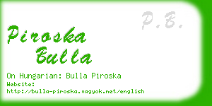 piroska bulla business card